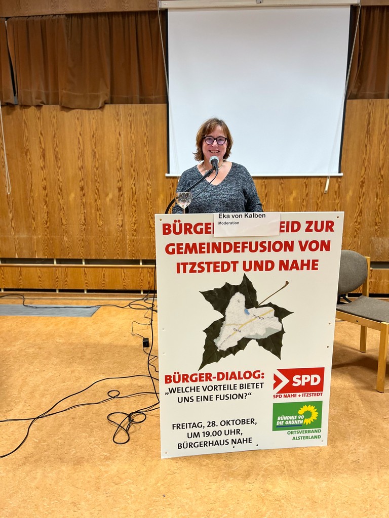 Diskussion mit Bürgerinnen und Bürgern aus beiden Gemeinden (Itzstedt und Nahe) am 28.10.2022 im Bürgerhaus Nahe